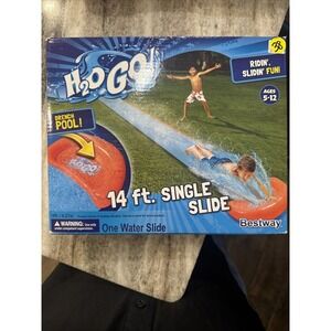 H20 GO! 14 ft. Single Slide With Drench Pool